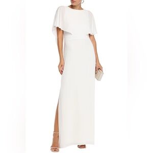 Halston Heritage‎ Cape Effect White Gown NWT